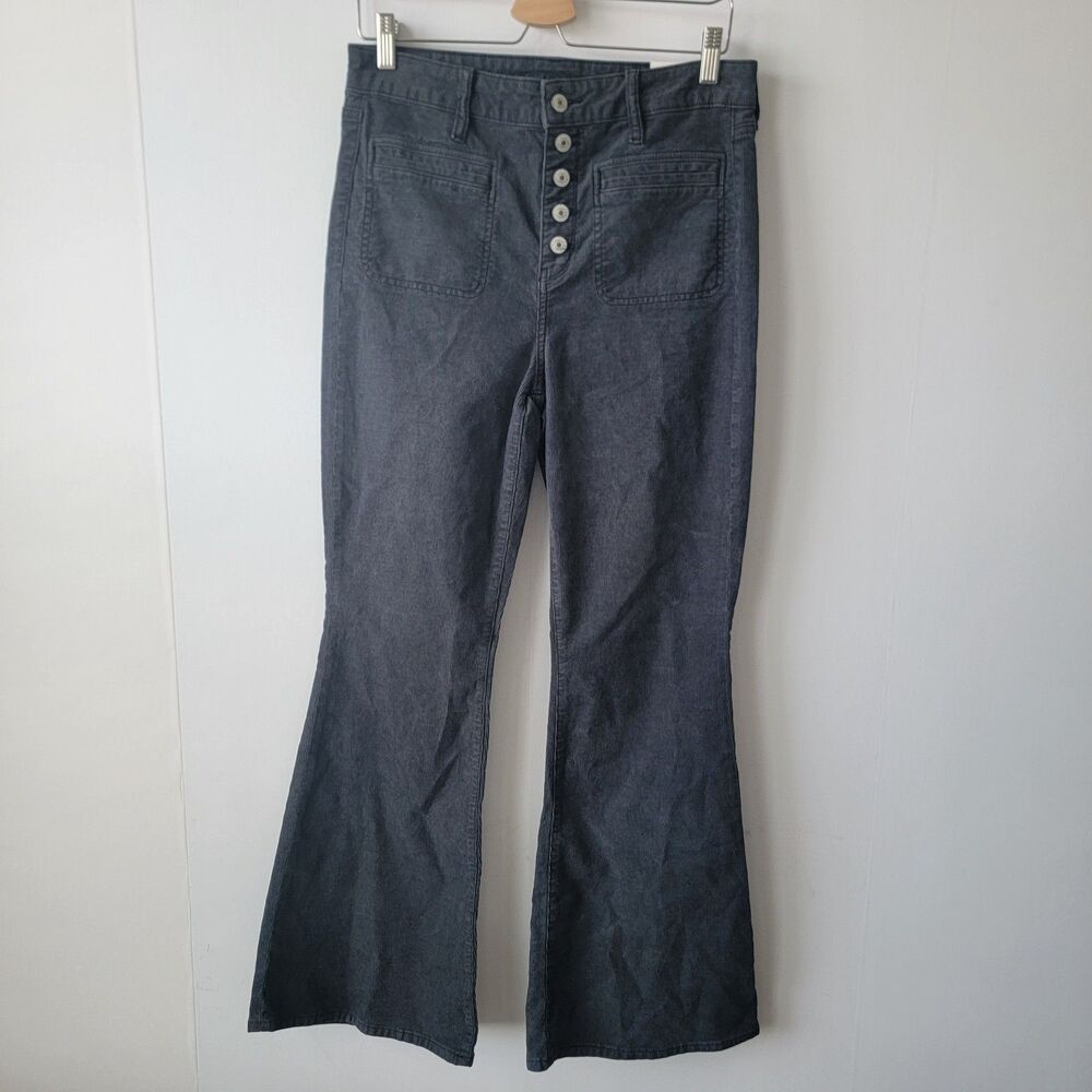 American eagle womens Stretch Corduroy Super High-Waisted Flare Pant 27W